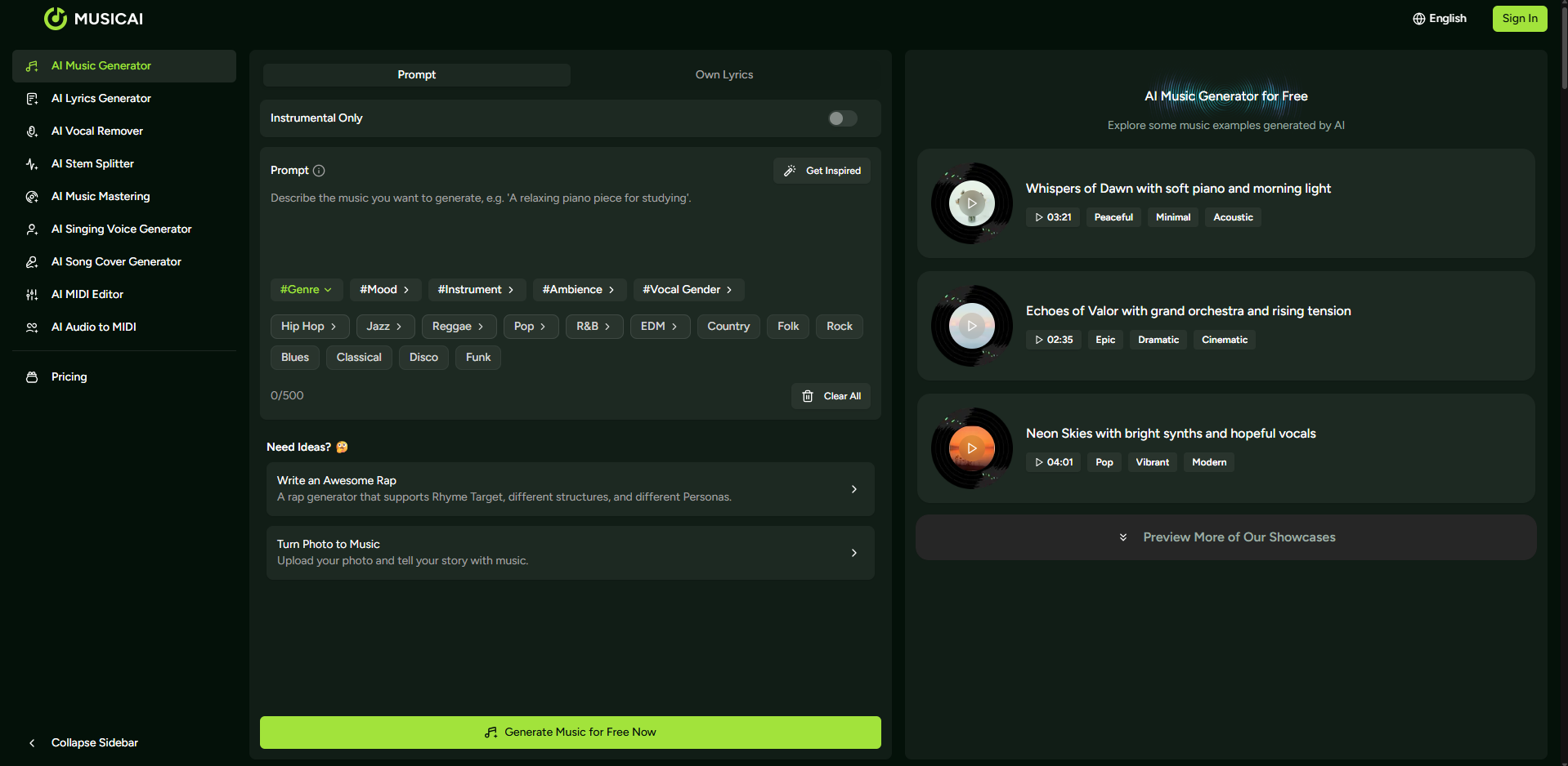 MusicAI AI Music Generator